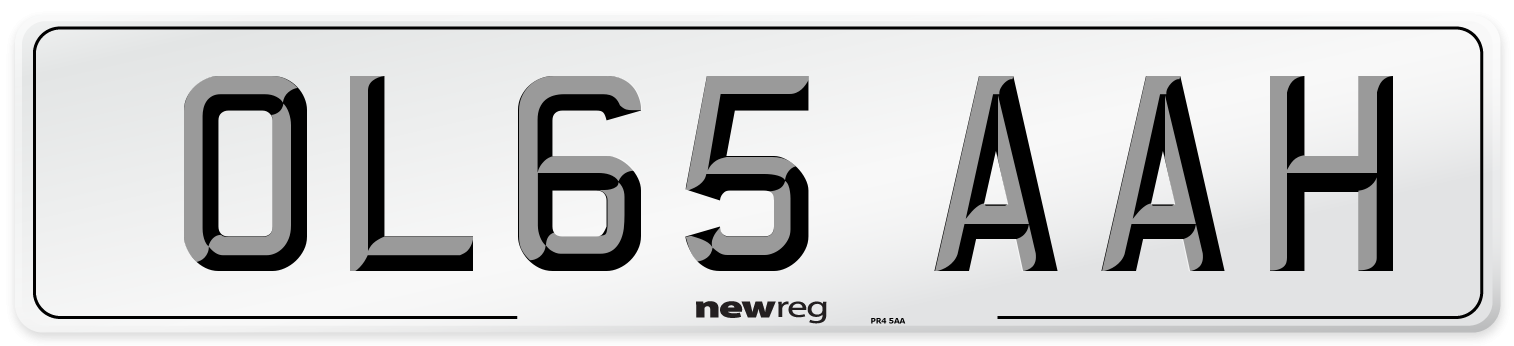 OL65 AAH Number Plate from New Reg